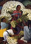 Diego Rivera The Flower Vendor, 1949 painting